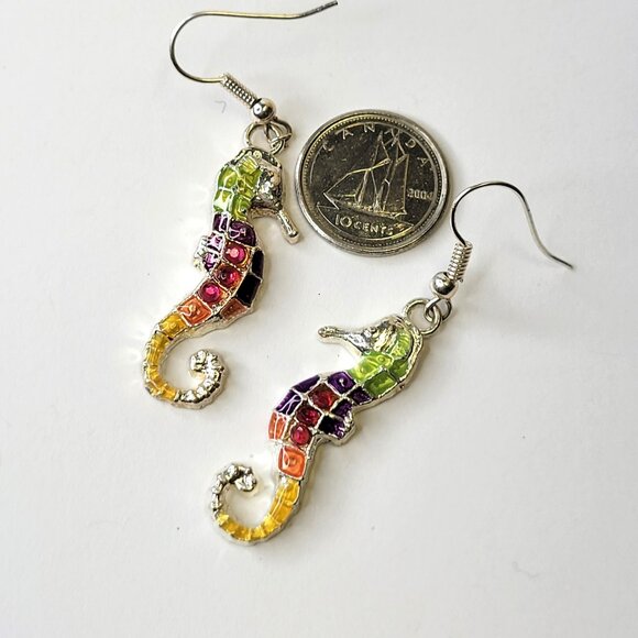 Seahorse Colourful Earrings - Picture 4 of 10